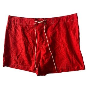 55% Linen‎ 45% Rayon Plus Size Wild Fable Red Woman Shorts Size XXL